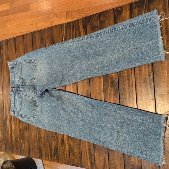 Reformation Cynthia High Rise Straight Jeans Frayed Hem - Picture 12 of 15